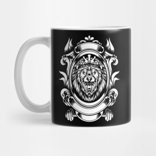 Lion black white tatto Mug